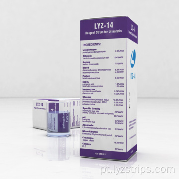 Tiras de reagente de diagnóstico para urinálise 14 parâmetros